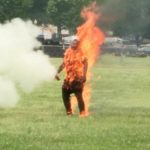 Man Sets Self Ablaze Near Presidential Villa (Video)