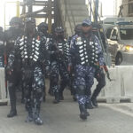 #Lekkitollgate: Heavily Armed Policemen Take Over Lekki Toll Gate As Groups Mobilise For Protests Today (Photos)