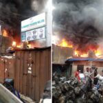 Ladipo market fire destroys goods worth millions of naira in Lagos (photos)