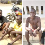 Police arrest four suspected armed robbers during stop and search in Delta (photos)
