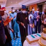 President Buhari Cuts His 79th Birthday Cake In Turkey (Photos)