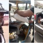 Police Officer Shares Bags Of Rice To Tricycle Driver And Passengers (Photos & Video)