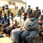 Police parade five bandit collaborators and others (photos)