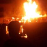 BREAKING: Valuables Worth Millions Of Naira Destroyed As Fire Razes Popular Market In Lagos